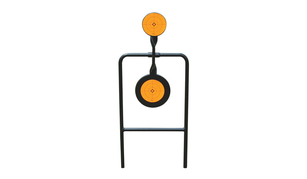 Double Spin Centerfire Handgun Swinging Target up to .44 mag