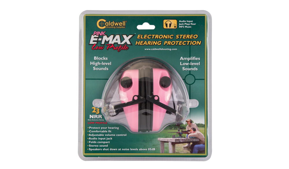 E-Max Low Profile Electronic Hearing Protection - Pink