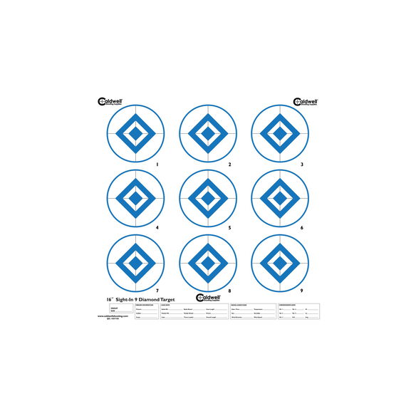 Sight In Target, 9 Diamond, Hi-Contrast Blue, 10pk