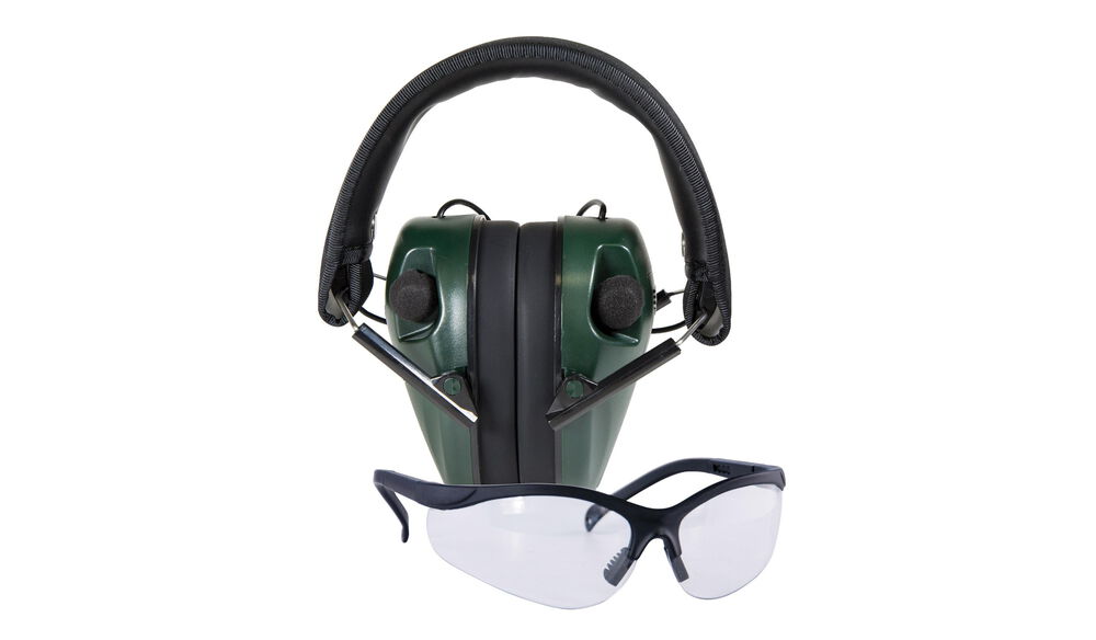 E-Max Low Pro Elec. Muff w/Shooting Glasses