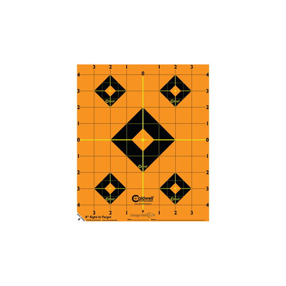Orange Peel Sight-In Target: 8" 5 sheets