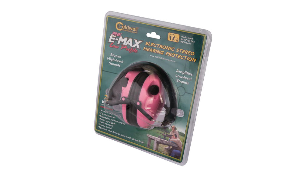 E-Max Low Profile Electronic Hearing Protection - Pink