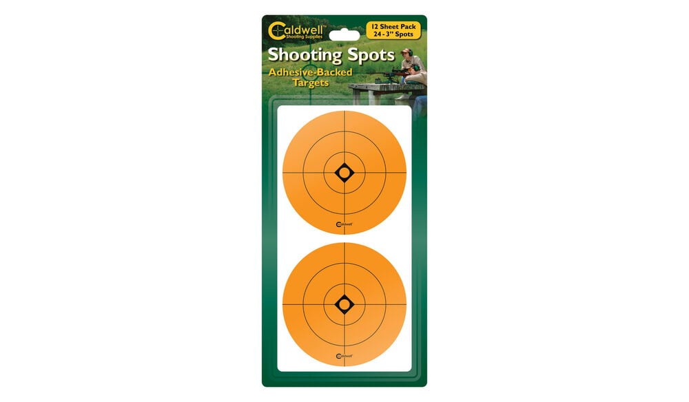 3" Orange Shooting Spots, 12 sheets (24 ct)