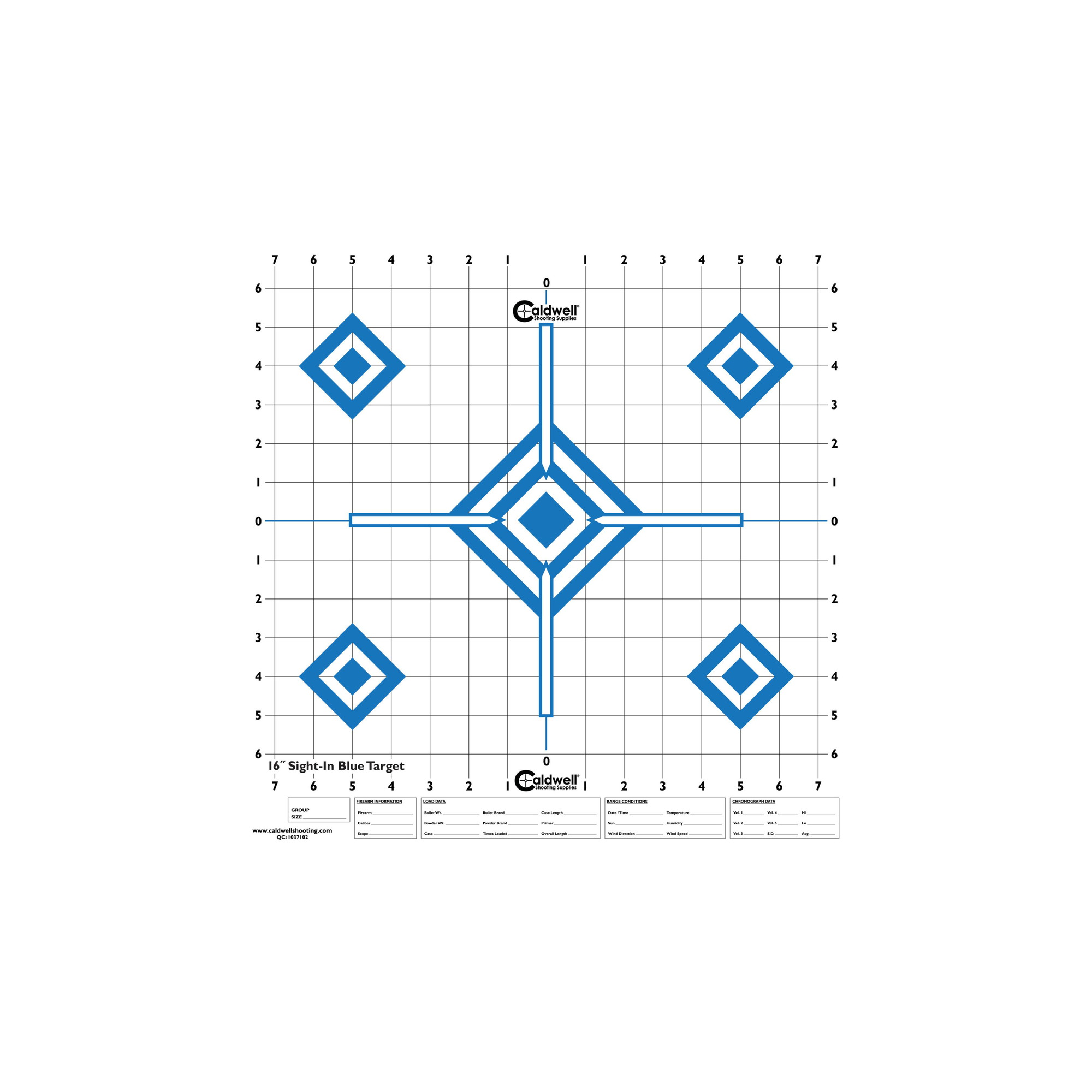 sight in target 16 hi contrast blue 10pk caldwell